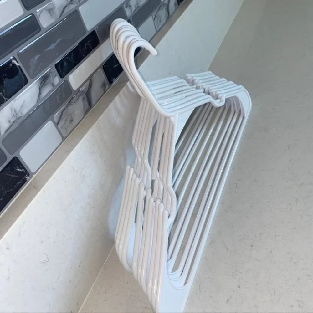 White Plastic‎ Hangers Clothing Hangers 10 Pack